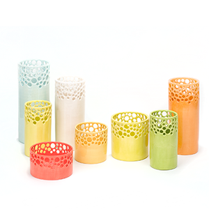 Large Candle Lacey Vase